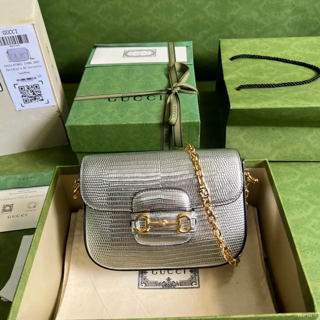 Firstbag ru Gucci Horsebit 1955 bag mini lizard 0527